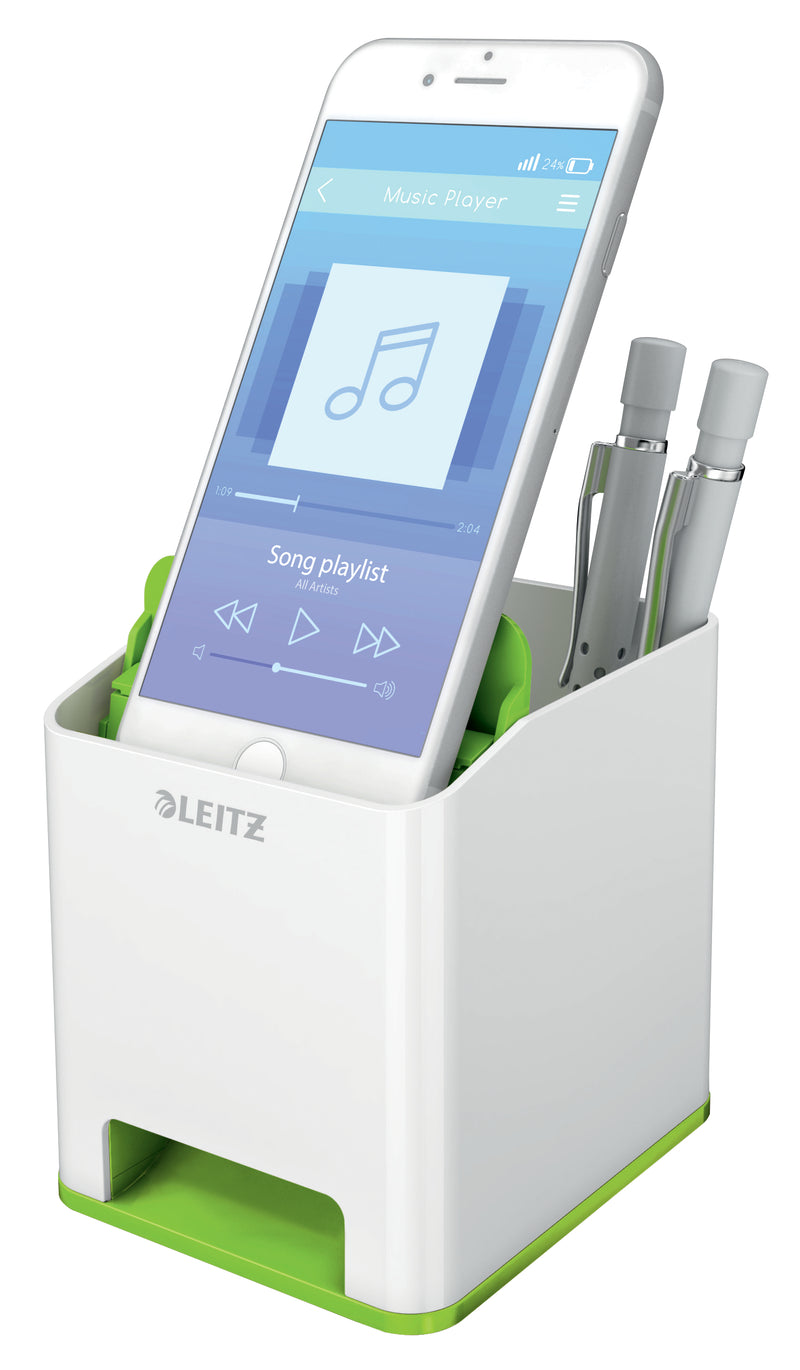 Suport Instrumente Scris Amplif Sunet Verde/alb, Leitz