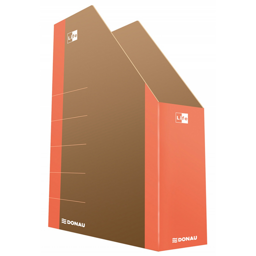 Suport Vertical Cataloage A4 Carton 800gsm 8cm Margine Portocalie Life - DONAU