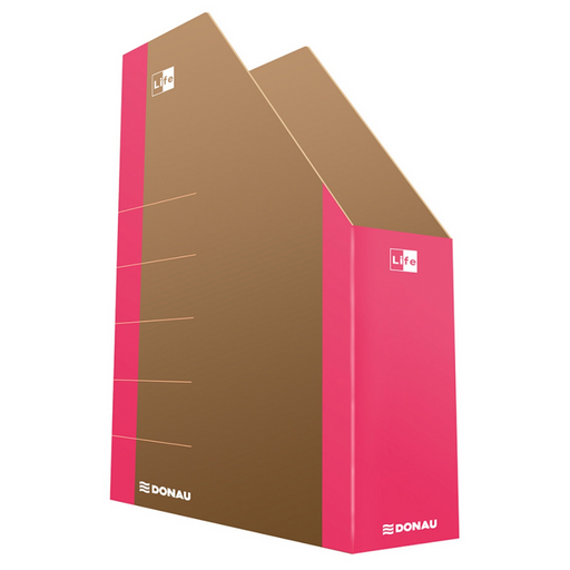 Suport Vertical Cataloage A4 Carton 800gsm 8cm Margine Roz Life - DONAU