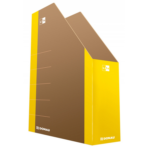 Suport Vertical Cataloage A4 Carton 800gsm 8cm Margine Galbenă Life - DONAU