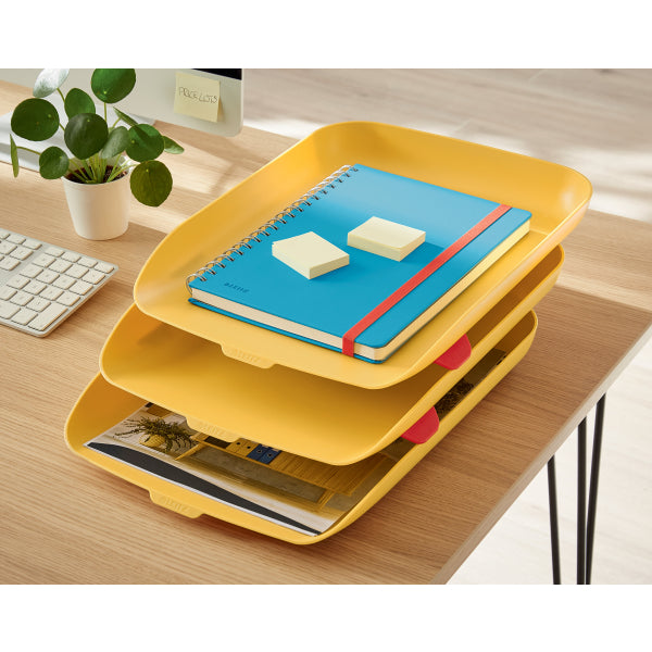 Tăviță Documente Galben Chihlimbar 3/Set Cosy Leitz