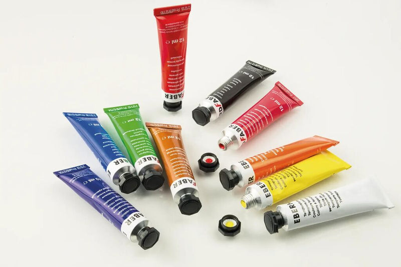 Tempera 10 Culori 12 ml în Cutie de Plastic Eberhard Faber