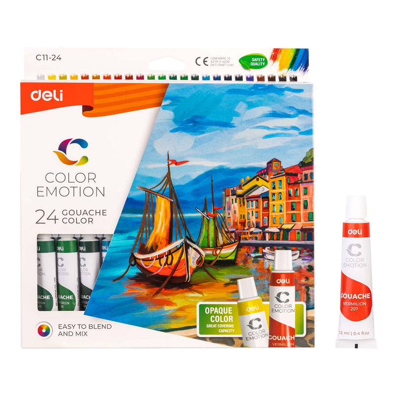 Tempera 24 Culori 12 ml Deli