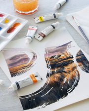 Tempera Acuarele 12 Culori 9 ml cu Paletă Faber-Castell