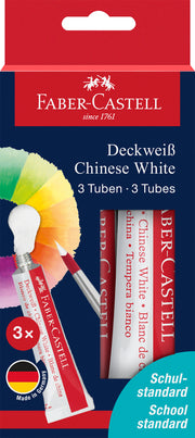 Tempera Albă 3 x 7,5 ml Faber-Castell