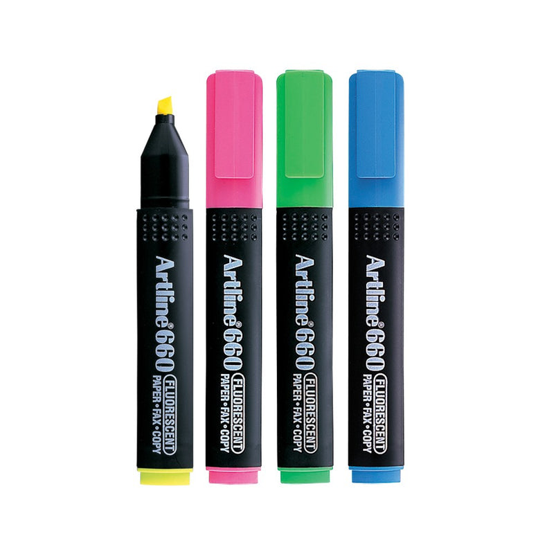 Set 4 Textmarkere 660 Vârf Teșit 1-4 mm Artline