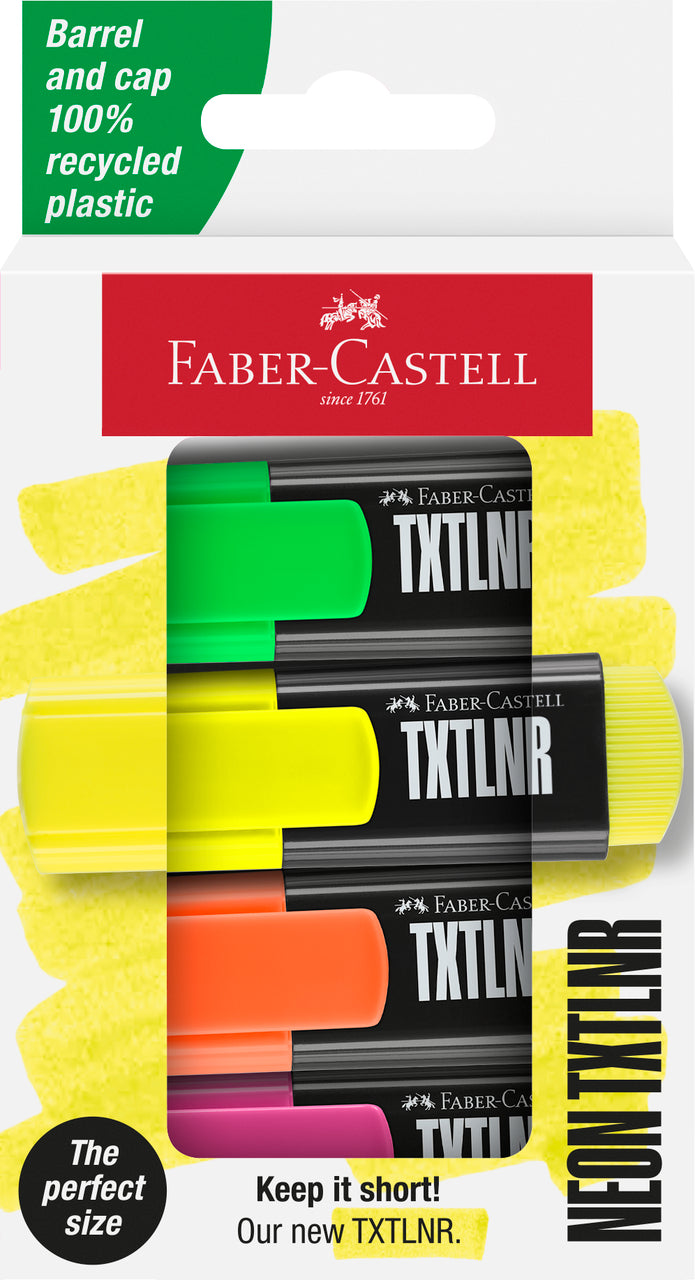 Textmarker Mini Superfluorescent 4 Culori Faber-Castell