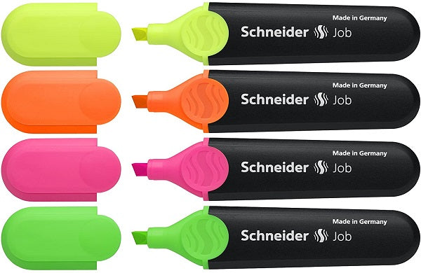 Set Textmarkere Job Vârf Lat 4 Culori Schneider