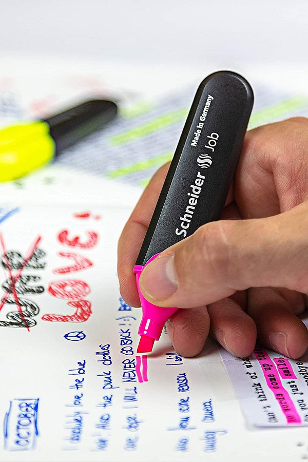 Set Textmarkere Job Vârf Lat 4 Culori Schneider