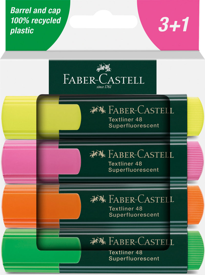 Textmarker 1548 Set 4 Culori Faber-Castell