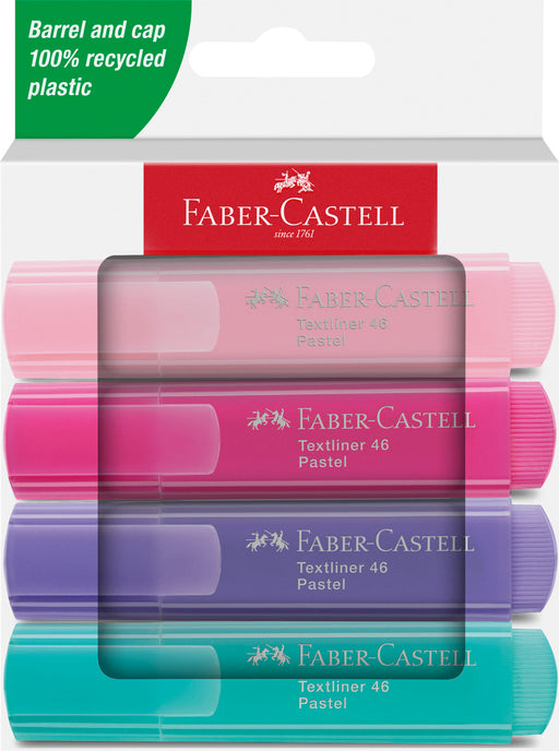 Textmarker Pastel 1546 4 Culori Faber-Castell