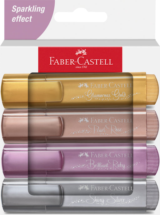 Set 4 Textmarkere Metalizate Cutie Carton 2024 Faber-Castell