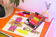 Textmarker Superfluorescent Ediție Specială Glassy 4 Culori Faber-Castell
