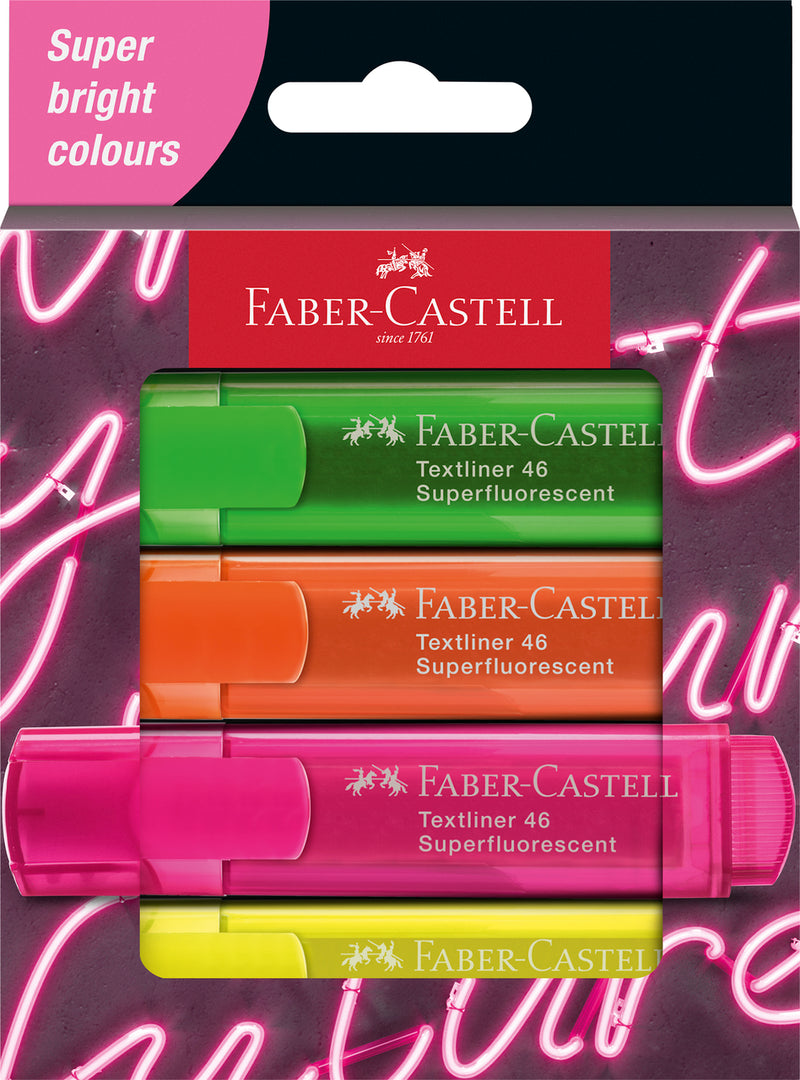 Set 4 Textmarkere Superfluorescente Gen Z Cutie Carton Faber-Castell