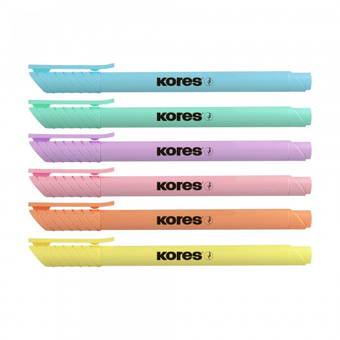 Textmarkere Slim Cutie Pastel 6 buc Kores