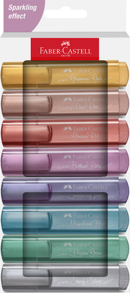 Set Textmarkere Metalizate 8 buc Faber-Castell