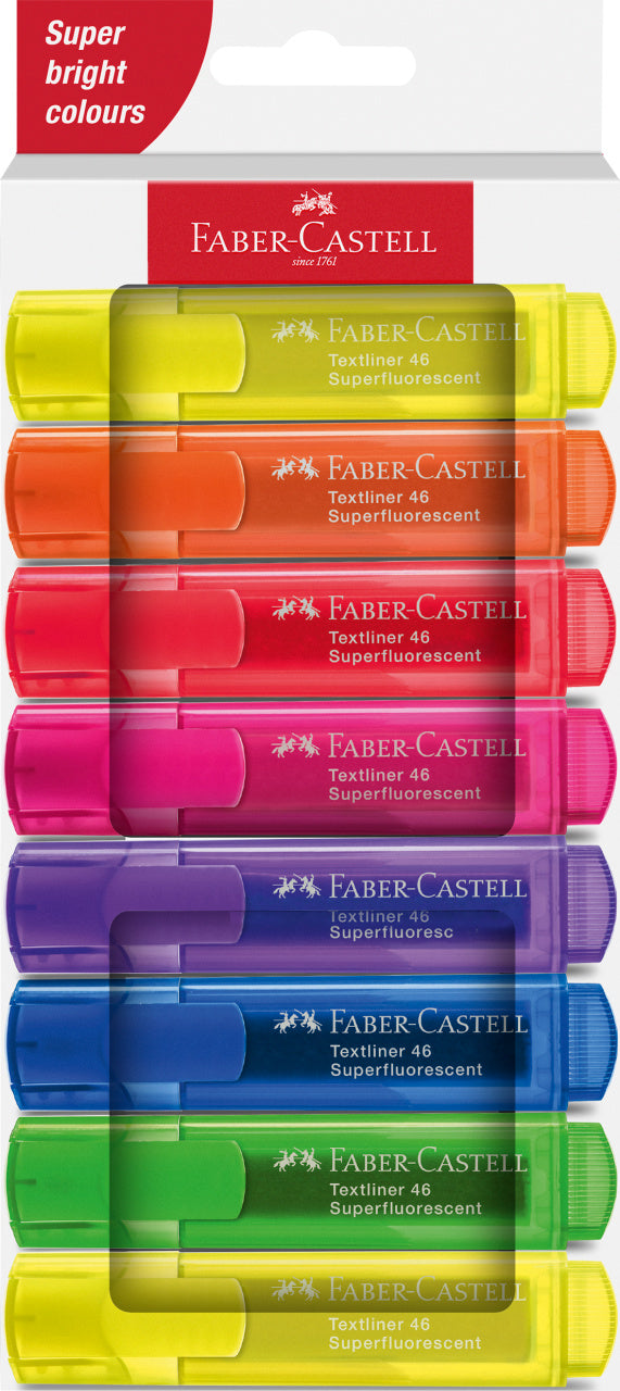 Textmarker Superfluorescent 1546 8 Culori Faber-Castell