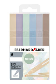 Set Textmarkere Slim Pătrat Nuanțe Naturale 6 buc Eberhard Faber