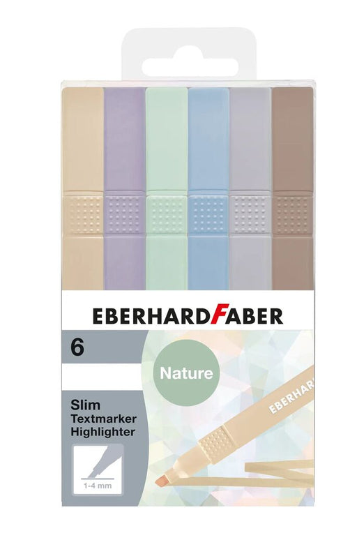 Set Textmarkere Slim Pătrat Nuanțe Naturale 6 buc Eberhard Faber