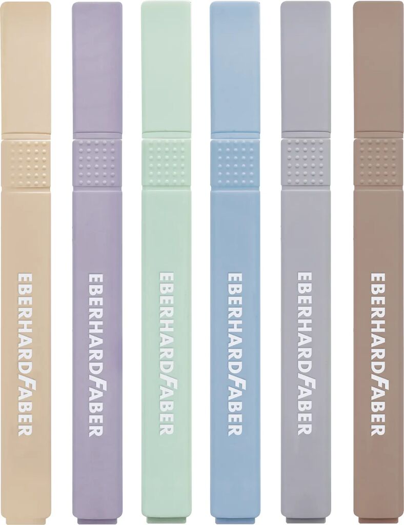 Set Textmarkere Slim Pătrat Nuanțe Naturale 6 buc Eberhard Faber