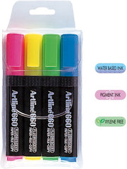 Set 4 Textmarkere 660 Vârf Teșit 1-4 mm Artline