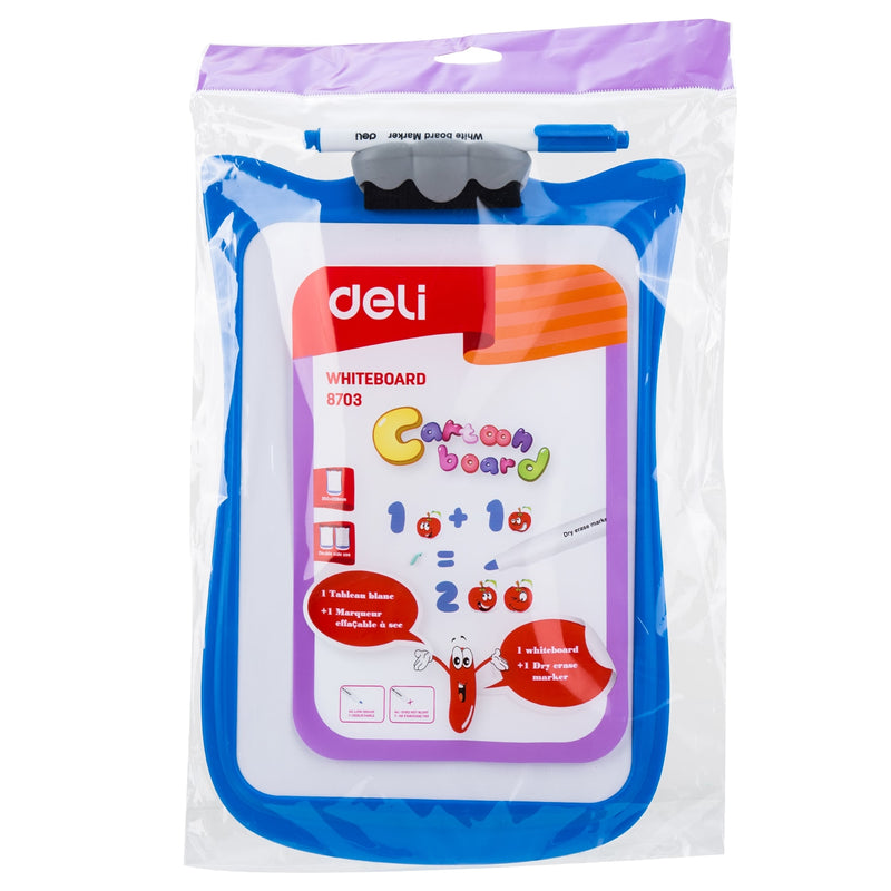 Whiteboard Școlar cu Ramă din Plastic 30 x 21 cm Deli
